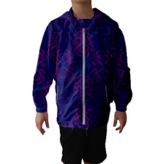 Floral Folk Damask Pattern Fantasy Flowers  Kids  Hooded Windbreaker by Eskimos