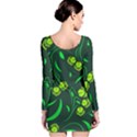 Folk flowers print Floral pattern Ethnic art Long Sleeve Velvet Bodycon Dress View2