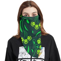 Folk Flowers Print Floral Pattern Ethnic Art Face Covering Bandana (triangle) by Eskimos