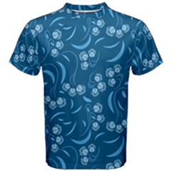 Folk Flowers Print Floral Pattern Ethnic Art Men s Cotton Tee by Eskimos