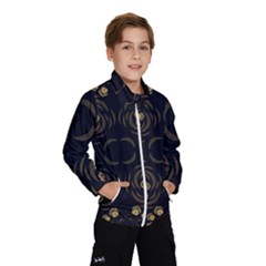 Floral Folk Damask Pattern Fantasy Flowers Floral Geometric Fantasy Kids  Windbreaker by Eskimos