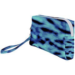 Blue Waves Flow Series 4 Wristlet Pouch Bag (small) by DimitriosArt