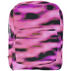 Pink  Waves Flow Series 2 Full Print Backpack by DimitriosArt
