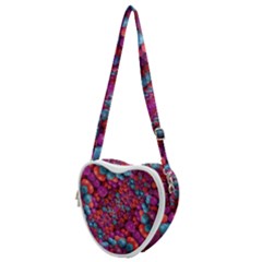 Colorful Spheres Motif Print Design Pattern Heart Shoulder Bag by dflcprintsclothing