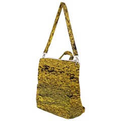 Yellow Waves Flow Series 2 Crossbody Backpack by DimitriosArt