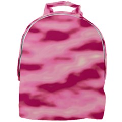Pink  Waves Flow Series 4 Mini Full Print Backpack by DimitriosArt