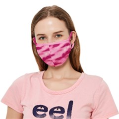 Pink  Waves Flow Series 4 Crease Cloth Face Mask (adult) by DimitriosArt