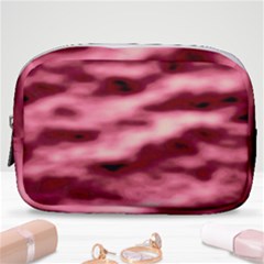 Pink  Waves Flow Series 5 Make Up Pouch (small) by DimitriosArt