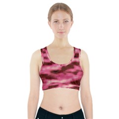 Pink  Waves Flow Series 6 Sports Bra With Pocket by DimitriosArt