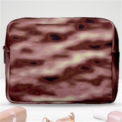 Pink  Waves Flow Series 7 Make Up Pouch (large) by DimitriosArt