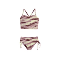 Pink  Waves Flow Series 8 Girls  Tankini Swimsuit by DimitriosArt