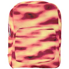 Red Waves Flow Series 3 Full Print Backpack by DimitriosArt