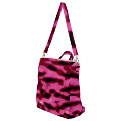 Pink  Waves Flow Series 9 Crossbody Backpack by DimitriosArt