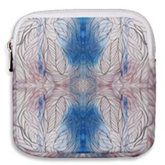 Mixed Media Art Mini Square Pouch by kaleidomarblingart