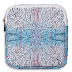 Blue Repeats I Mini Square Pouch by kaleidomarblingart