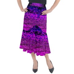 Magenta Waves Flow Series 1 Midi Mermaid Skirt by DimitriosArt