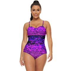 Magenta Waves Flow Series 1 Retro Full Coverage Swimsuit by DimitriosArt