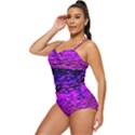 Magenta Waves Flow Series 1 Retro Full Coverage Swimsuit View2
