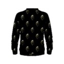 Creepy Head Sculpture With Respirator Motif Pattern Kids  Sweatshirt View2