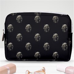 Creepy Head Sculpture With Respirator Motif Pattern Make Up Pouch (medium) by dflcprintsclothing