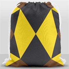 Abstract Pattern Geometric Backgrounds   Drawstring Bag (large) by Eskimos