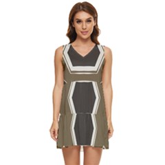 Abstract Pattern Geometric Backgrounds   Tiered Sleeveless Mini Dress by Eskimos