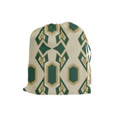 Abstract Pattern Geometric Backgrounds   Drawstring Pouch (large) by Eskimos