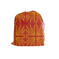 Abstract Pattern Geometric Backgrounds   Drawstring Pouch (large) by Eskimos