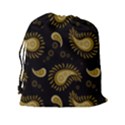 Floral pattern paisley style Paisley print  Doodle background Drawstring Pouch (2XL) View2