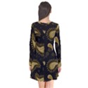 Floral pattern paisley style Paisley print  Doodle background Long Sleeve V-neck Flare Dress View2