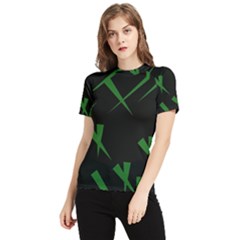 Abstract Pattern Geometric Backgrounds   Women s Short Sleeve Rash Guard by Eskimos