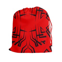 Abstract Pattern Geometric Backgrounds   Drawstring Pouch (2xl) by Eskimos