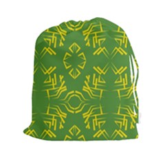 Abstract Pattern Geometric Backgrounds   Drawstring Pouch (2xl) by Eskimos