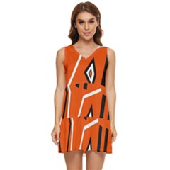 Abstract Pattern Geometric Backgrounds   Tiered Sleeveless Mini Dress by Eskimos