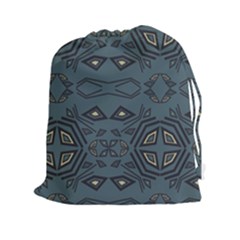 Abstract Pattern Geometric Backgrounds   Drawstring Pouch (2xl) by Eskimos