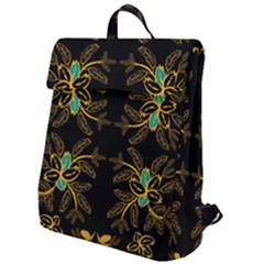Floral Folk Damask Pattern  Flap Top Backpack by Eskimos