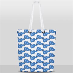 Abstract Waves Full Print Rope Handle Tote (small) by SychEva