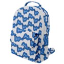 Abstract Waves Flap Pocket Backpack (Small) View1