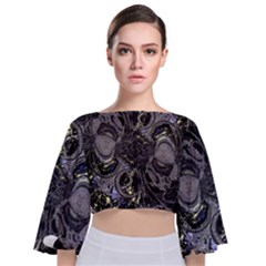 The Pollinator Tie Back Butterfly Sleeve Chiffon Top by MRNStudios