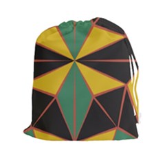 Abstract Pattern Geometric Backgrounds   Drawstring Pouch (2xl) by Eskimos