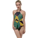 Abstract pattern geometric backgrounds   Go with the Flow One Piece Swimsuit View1