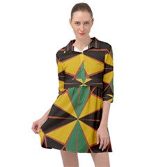 Abstract Pattern Geometric Backgrounds   Mini Skater Shirt Dress by Eskimos
