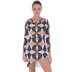 Abstract Pattern Geometric Backgrounds   Asymmetric Cut-out Shift Dress by Eskimos