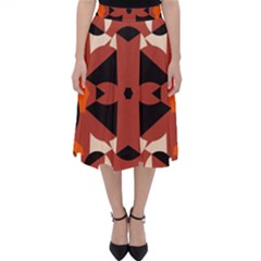 Abstract Pattern Geometric Backgrounds   Classic Midi Skirt by Eskimos