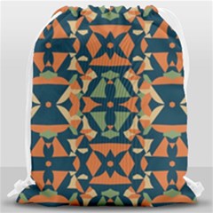 Abstract Pattern Geometric Backgrounds   Drawstring Bag (large) by Eskimos
