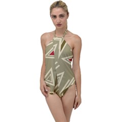 Abstract Pattern Geometric Backgrounds   Go With The Flow One Piece Swimsuit by Eskimos