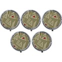 Abstract pattern geometric backgrounds   Mini Round Pill Box (Pack of 5) View1