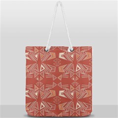 Abstract Pattern Geometric Backgrounds   Full Print Rope Handle Tote (large) by Eskimos