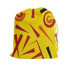 Abstract Pattern Geometric Backgrounds   Drawstring Pouch (2xl) by Eskimos