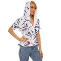 Abstract pattern geometric backgrounds   Lightweight Drawstring Hooded Top View3